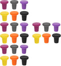 ULTECHNOVO 24pcs Silicone Wine Stoppers Reusable Beverage Bottle Sealers for Wine Beer and More Airtight Food-grade Silicone Deep