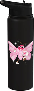 Butterfly Kawaii Strawberry Milk Shake Carton Stainless Steel Insulated Water Bottle