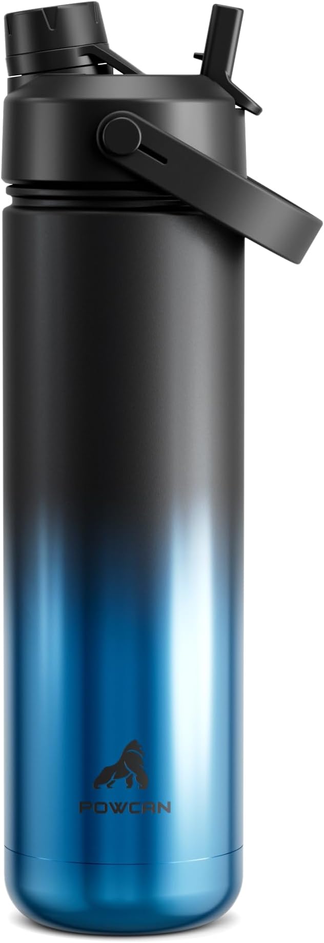 POWCAN 26 oz Insulated Water Bottle with 2-in-1 Straw Spout Lid (Mariner) | Keep Cold 24H, Leak-Proof, Fits in Car Cup Holder, Stainless Steel Water Bottle for Sports, Travel, Gym, Gift, and School