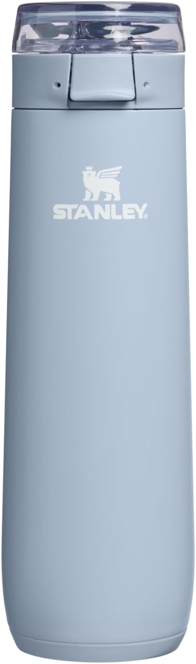 STANLEY Flowstate™ Spring Bottle | Leakproof Water Bottle with Carry Strap & Flip-Top Locking Lid | Insulated Stainless Steel | Fits Most Cup Holders | BPA-Free | 20 oz | Blue Dream Stone