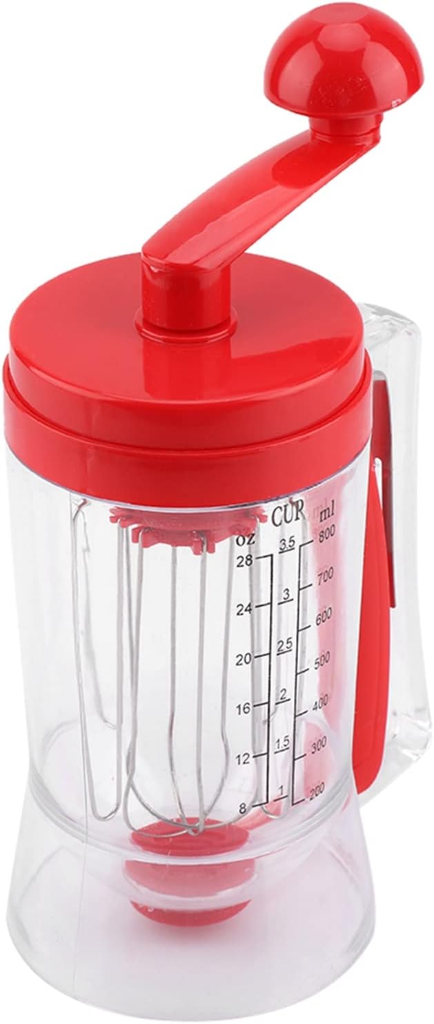 Hand Held Manual Pancake Cupcake Batter Mixer Dispenser Blender Machine Baking Tool