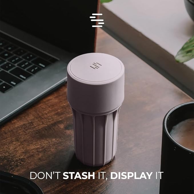 Staze Air Tight Smell Proof Container (148ml) - Vacuum Seal Jar, Waterproof Food Storage Canister, Portable Small Smell Proof Jar for Coffee, Herb, Spice & Gummies - (SHROOM)