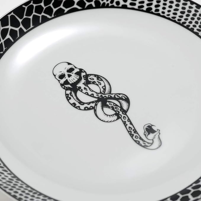 Harry Potter Voldemort Death Eater Dark Mark Porcelain 16 Piece Dinner Set, Includes Plates, Cups, and Bowls