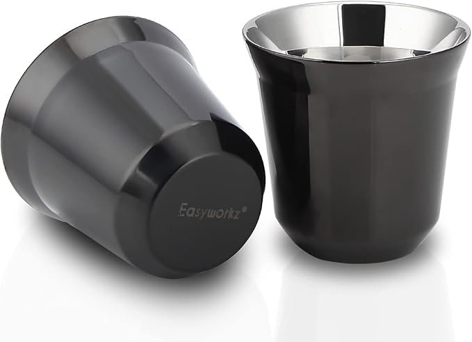 Easyworkz French Press 34 oz Coffee Tea Maker Bundled with Stainless Steel Espresso Cup