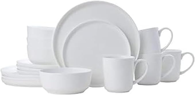 Mikasa 5266100 Samantha Chip-Resistant 16 Piece Set, Service for 4 White