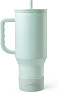 SANDJEST Mint 40oz Tumbler with Handle and Straw, Insulated Stainless Steel Travel Coffee Mug for Women Girls, Gift Idea for Birthday Christmas Mothers Day