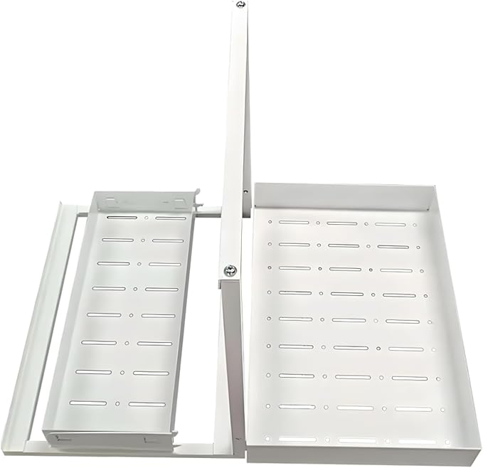 Under Sink Organizer, 2 Packs, 2 Tier Bathroom Organizer, Under Cabinet Storage, Under Sink Pull Out Organizer, Used for Kitchen, Bathroom, Pantry, Office, Garage, Shop, Cabinet, Closet, White