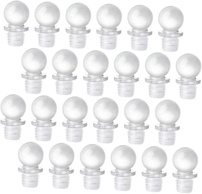 Alipis 24pcs Glass Ball Wine Stoppers Decorative Bottle Caps Food-Grade Material Vacuum Seal Function for Wine and Oil Dispensers Design for Home Use