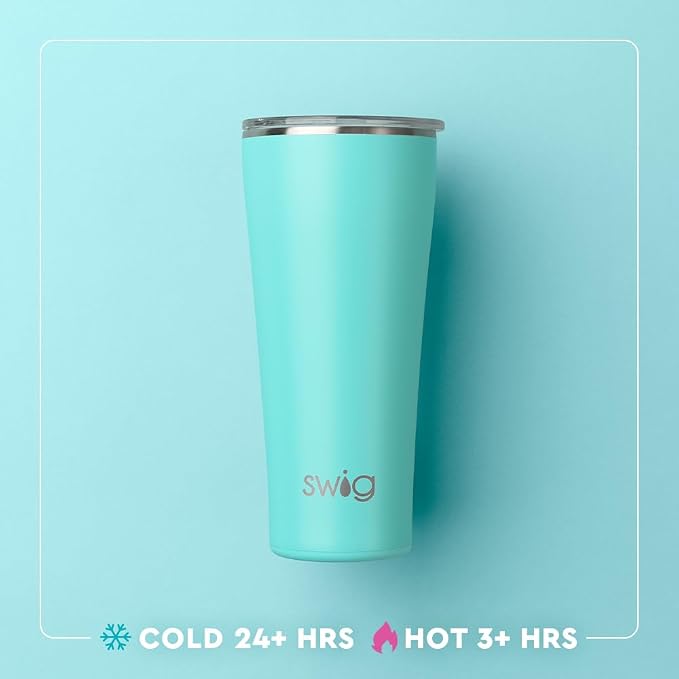 Swig Life 32oz Insulated Tumbler, Travel Coffee Tumbler with Lid, Cup Holder Friendly Travel Coffee Mug, Stainless Steel with Lid (Boho Desert)