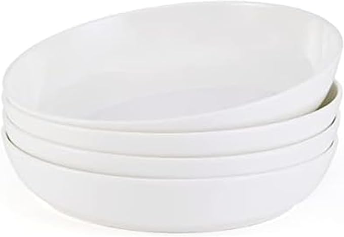 Mikasa Samantha Bone China Lightweight Chip Resistant Set of 4 Pasta Bowls Set, 9 Inch