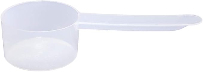Plastic Measuring Scoop, (25 cc | 5 tsp | 1.67 Tablespoon | 25 mL) Long Handle Spoons for Powders, Granules, Coffee, Pet Food, Baking Supplies, Protein and Other Dry Goods, BPA Free (Set of 100)