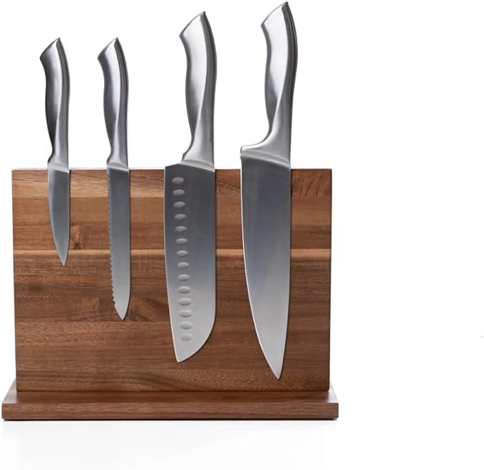 Magnetic Knife Holder for Wall – Strong Magnet Knife Rack & Kitchen Organizer | Stainless Steel Magnetic Knife Strip for Knives, Utensils & Tools | Space-Saving Wall Mount Knife Bar
