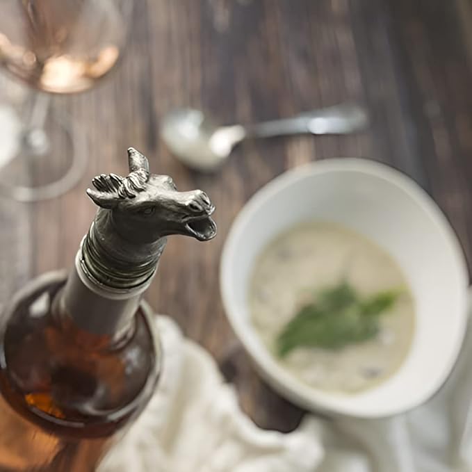 TXOKO Premium Stainless Steel Wine Pourer, Aerator and Decanter - Pour Spout for Red, White and Rose Wine, Liquor and Olive Oil! Gift Box Packaging includes extra stopper.
