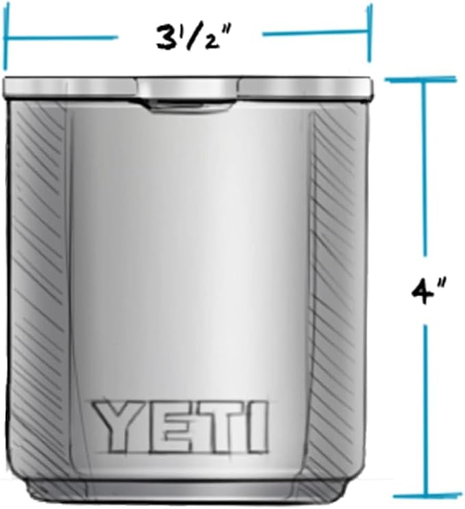 YETI Rambler 10 oz Stackable Lowball 2.0, Vacuum Insulated, Stainless Steel with MagSlider Lid, Sandstone Pink