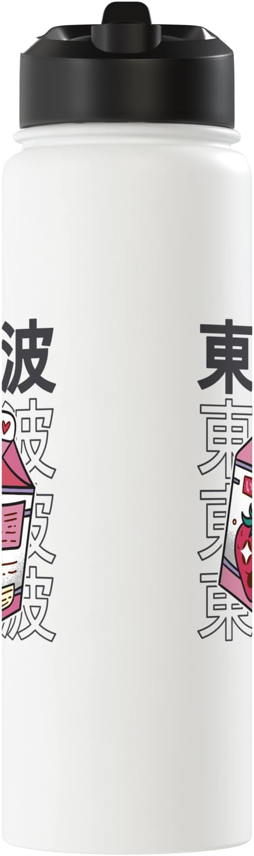 Kawaii Strawberry Milk Carton Japanese Aesthetic Teen Anime Stainless Steel Insulated Water Bottle