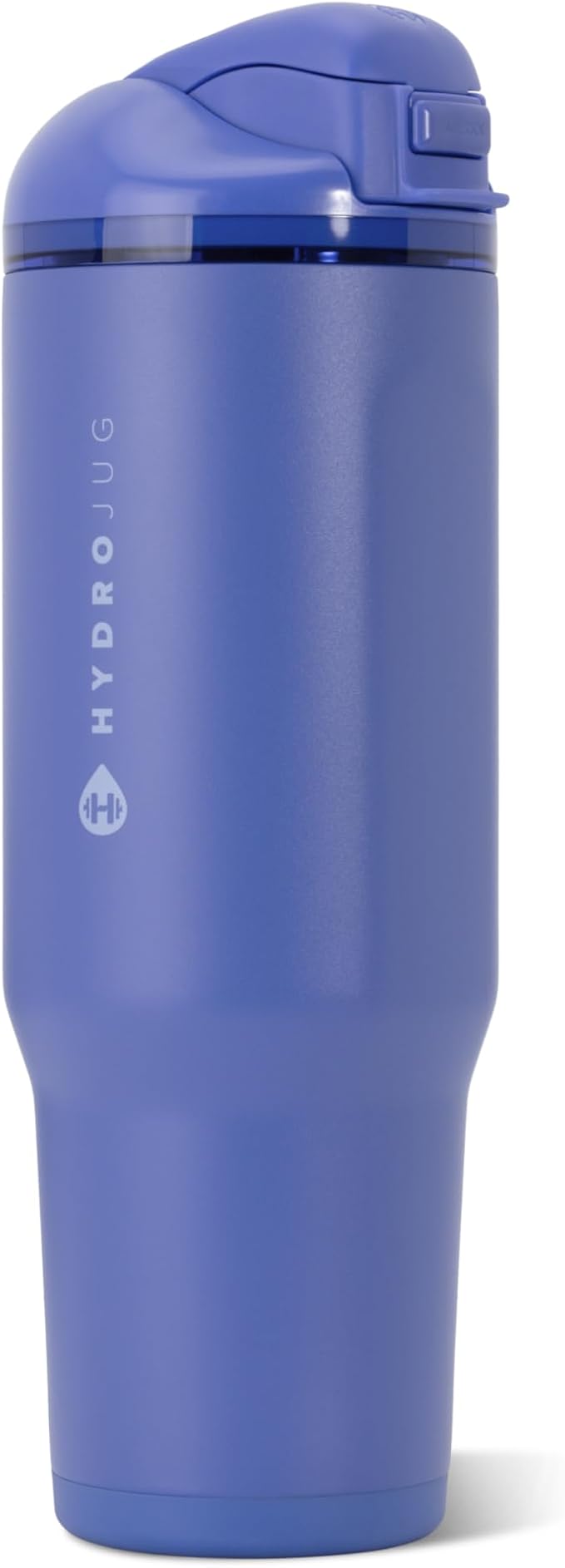 HydroJug Ease2o Water Bottle with Straw & Chug Lid, Stainless Steel, Vented Cap to Help Reduce Pressure, Water-Level Window, Cup Holder Friendly, Non-Slip Base – 32oz, Berry Pop