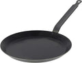 de Buyer Blue Carbon Steel Crepe & Tortilla Pan - 9.5” Diameter, 7.75” Cooking Surface - Ideal for Making & Reheating Crepes, Tortillas & Pancakes - Naturally Non-Stick Finish - Made in France