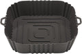 Silicone Baking Tray Reusable Air Fryer Liners Basket Nonstick Oven Baking Pan Multifunctional For Kitchen Gadgets 2Pcs Grey