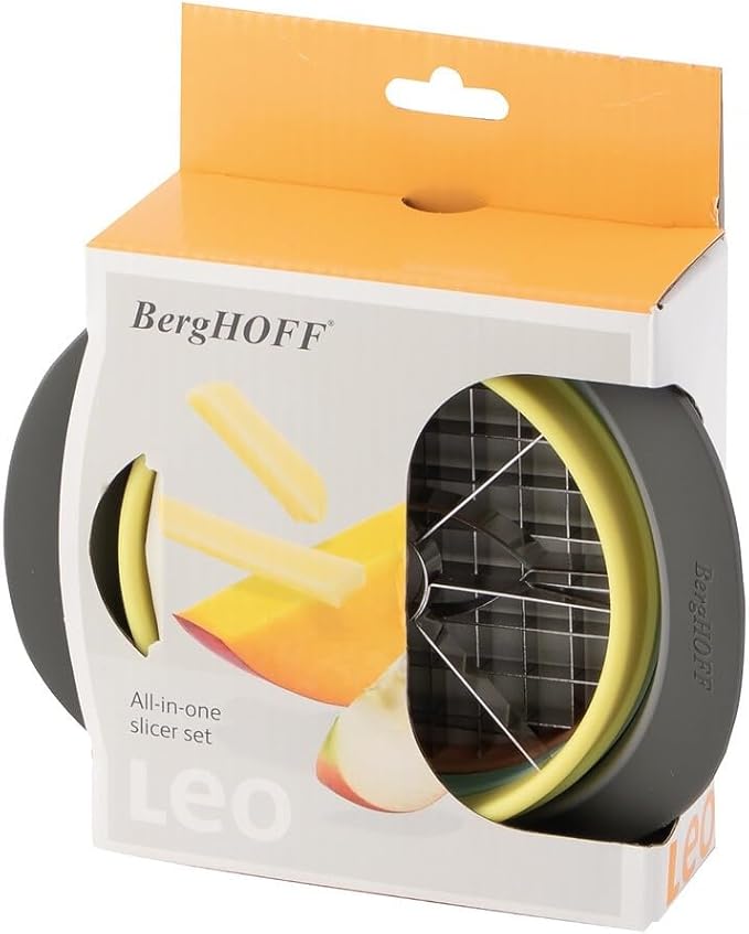 BergHOFF Leo All-in-1 Fruit and Vegetable Slicer Dicer Set, 19.5 x 18 x 6 cm, Multi-colour
