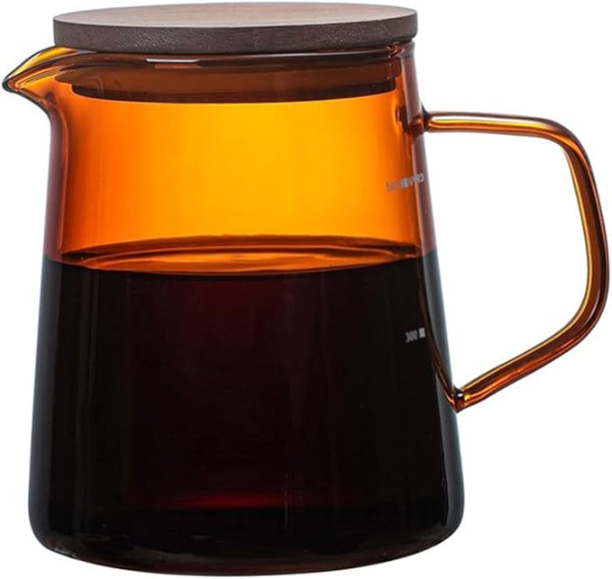Coffee Carafe Blue Strawberry Drip is Applicable to 500ml Glass Water Bottle Drip Coffee Pot Filter Transparent Coffee Pot convenient (Color : 500ml blue)(500ml amber)