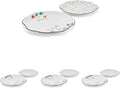 Pfaltzgraff Winterberry Holiday Set of 2 Serving Plates, 10 Inch and 12 Inch, Multicolored (Pack of 4)