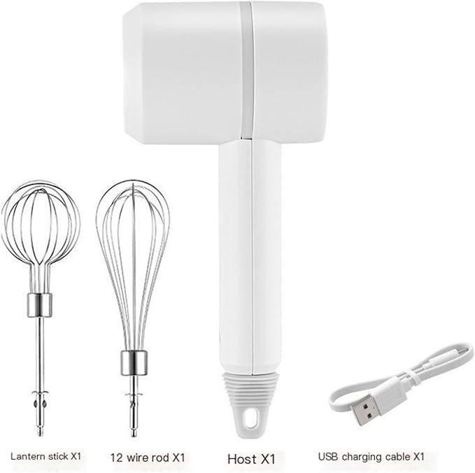 Rechargeable wireless egg beater electric milk frother household whipper mixing handheld small baking(Lightgreenhd01)