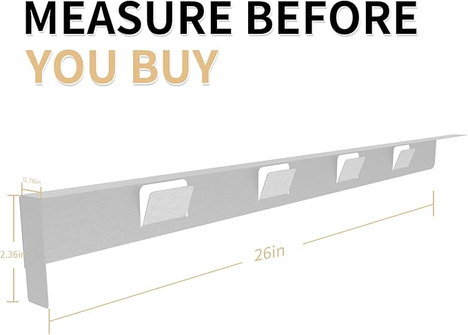Stove Gap Covers 316 Stainless Steel,Stove Gap Filler,Heat-Resistant Oven Side Gap Filler,Between Stove and Counter Slide In Range Trim Kit for Kitchen,2 Pack (23.6"-26" Silver)