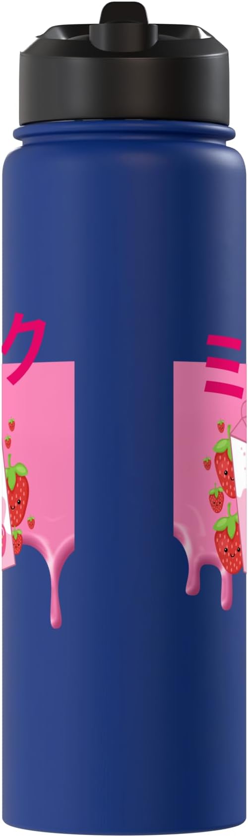Retro 90s Japanese Kawaii Strawberry Milk Shake Carton Funny Stainless Steel Insulated Water Bottle