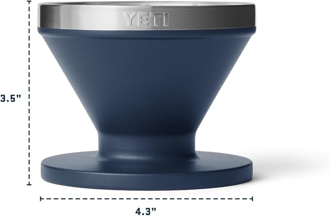 YETI Rambler 20 oz Stackable Tumbler, Stainless Steel, Vacuum Insulated with MagSlider Lid Pour Over Coffee Maker Accessory Ramblers, White