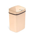 Touchless Motion Sensor Trash Can with Sealing Lid Automatic Soft Close Silent Bathroom Kitchen Office Waste Bin Narrow Rectangular ABS Hands Free Smart Home Garbage Container (Cream)