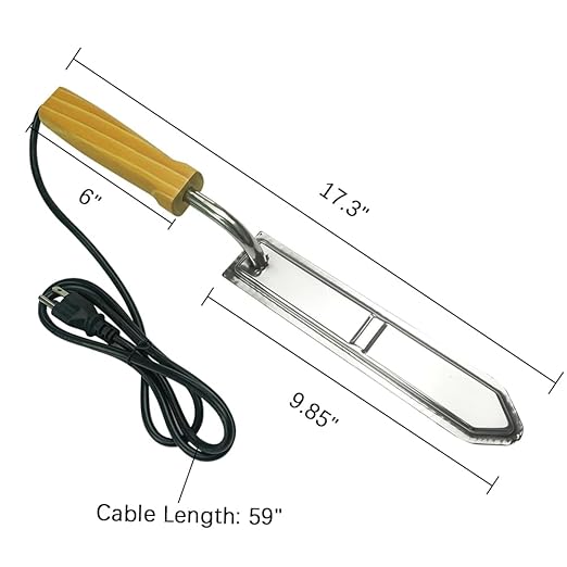 Electric Heating Honey Scraper for Honey Combs Electric Honey Scraper Extractor Beekeeping Equipment Electric Heating Honey Scraper(US Plug)