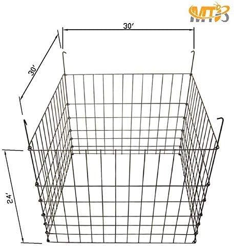 Garden Wire Compost Bin 30x30x24 inches, Black, Garden Bed Fencing