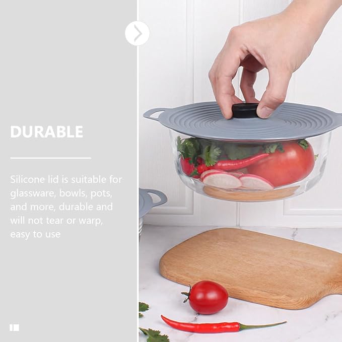 MAGICLULU Silicone Universal Lid for Pots and Bowls Reusable Stretchable Food Storage Cover Heat Resistant Fresh Preservation Lid for Kitchen Containers 12.6X11 Inches