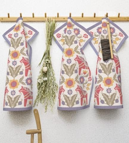 Ekelund Weavers - Kurbitshäst - 100% Organic Cotton Dish Towel - @14 x 20 inches