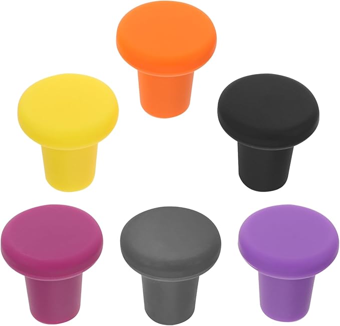 ULTECHNOVO 24pcs Silicone Wine Stoppers Reusable Beverage Bottle Sealers for Wine Beer and More Airtight Food-grade Silicone Deep
