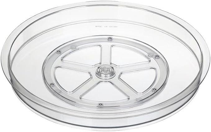 YBM Home 12.5 Inch Acrylic Plastic Non-Skid Spinner for Kitchen, Pantry, Fridge, Cupboards, or Counter Organizing, Fully Rotating Organizer