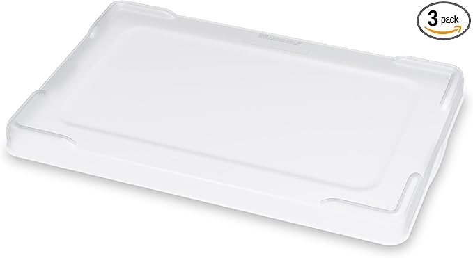 Akro-Mils 33061 Clear Snap On Plastic Lid for Akro-Mils 33162, 33164, 33165, 33166, 33168 Akro-Grid Storage Tote, (4-Pack)