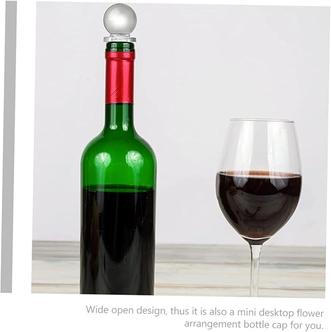 24pcs Glass Ball Wine Bottle Stoppers Portable Aroma Container Sealer with Silicone for Freshness Preservation and Beverage Protection