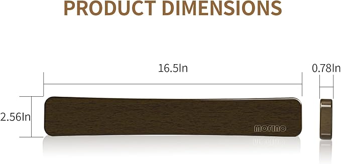 Magnetic Knife Holder for Wall,16.5 Inch Acacia Wood Magnetic Knife Strip for Refrigerator,Double Sided Magnetic Knife Rack,No Drilling