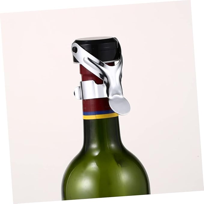 6pcs Stainless Steel Wine Stopper Cava Sparkling Wine Sealer with Pressure Pump for Preserving Freshness and Preventing Waste
