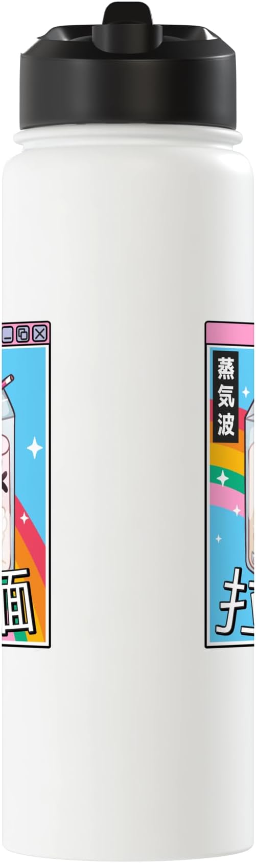 Milk Carton Rainbow Japan Style 80s Otaku Vaporwave Anime Stainless Steel Insulated Water Bottle