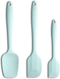 Silicone Spatula 3‑Piece Set Heat Resistant 600°F Non‑Stick Rubber Spatulas with Stainless Steel Core ALLWIN HOUSEWARE Large Spatula, Spoonula & Mini Spatula for Cooking & Baking, Macaron Navy