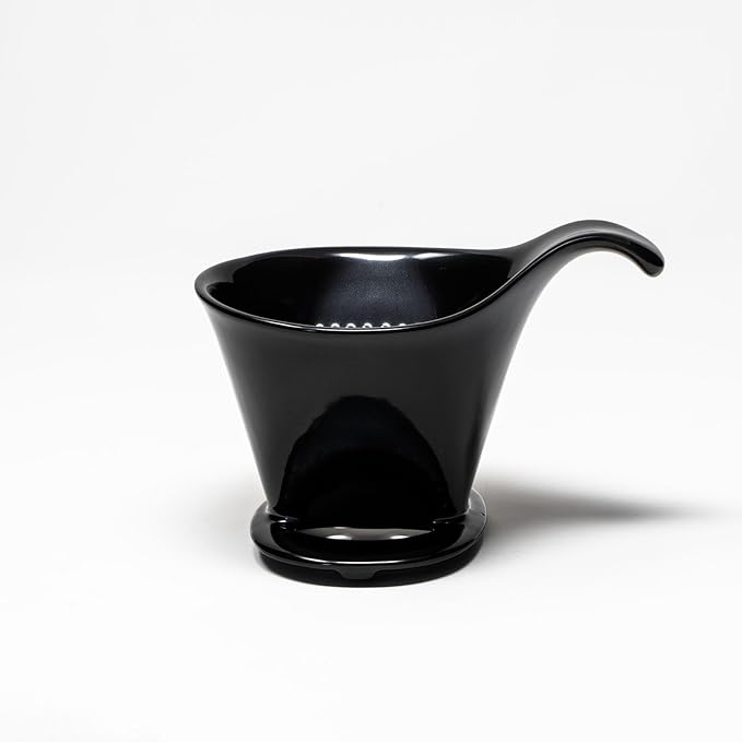 Zero Japan - Bee House Pour Over Coffee Dripper - Lead-Free & Cadmium-Free Ceramic Coffee Maker with Elegant Peek Hole, Drip Cone Brewer Coffee Gifts, Brewing Accessories - Black, Standard Size