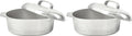 IMUSA 13in Cajun Cast Aluminum Oval Roaster with Lid, Durable Baking and Roasting Pan for Chicken, Meats, and Traditional Cooking (Pack of 2)