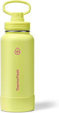ThermoFlask Insulated Water Bottle with Spout Lid (32 oz, Unmellow Yellow) - Leakproof, Stainless Steel Water Bottle for Cold & Hot Drinks, Travel & Daily Hydration