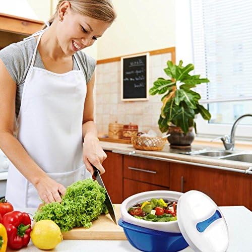 Pinnacle Large Insulated Casserole Dish with Lid 2.6 qt. Elegant Hot Pot Food Warmer/Cooler -Thermal Soup/Salad Serving Bowl Stainless Steel Hot Food Container – Best Gift Set for Moms –Holidays Blue