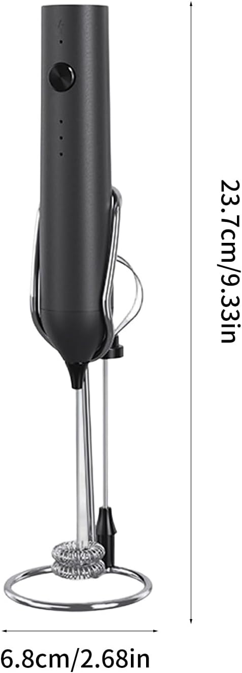 Electric Milk Frother Handheld Whisk Suitable for Coffee and Hot Chocolate with Metal Head and Ergonomic Grip