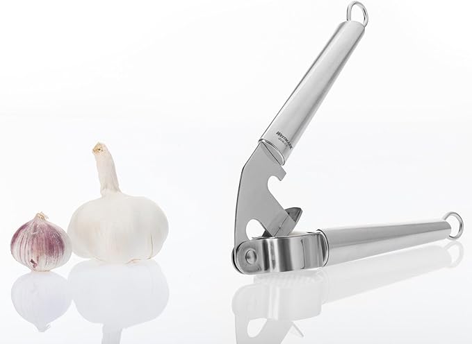 Westmark 18362270 Stainless Steel Garlic Press, Does It Right the First Time, Silver/Gray