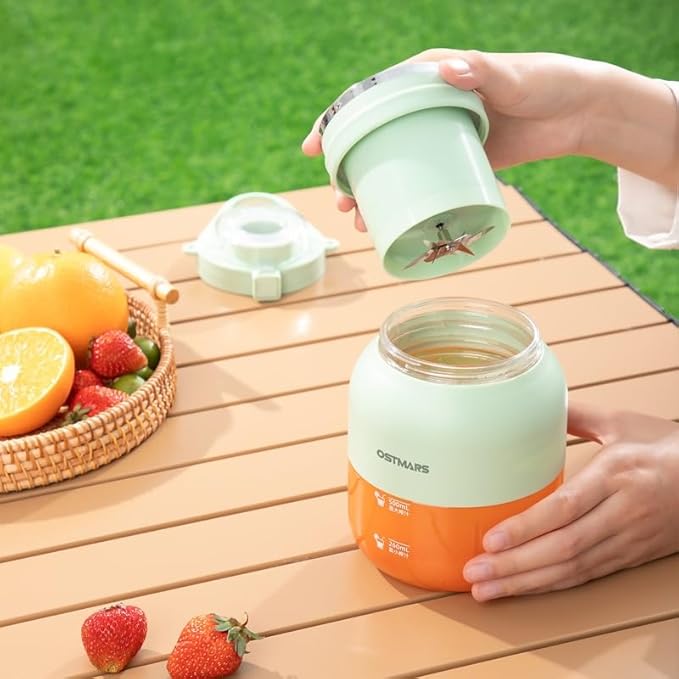 OSTMARS Portable Personal Blender, Compact Juicer Cup, 500ml, USB Rechargeable, for Fruits and Smoothies