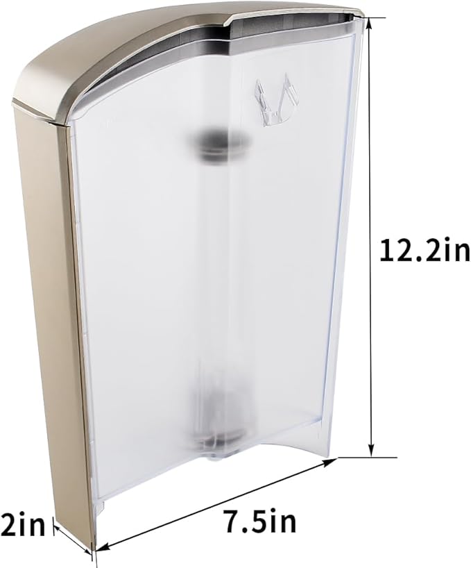 Replacement Part Water Reservoir with Water Filter Holder and 3 Charcoal filters,Compatible with Keurig K-Elite Coffee Maker Only(Brushed Gold)